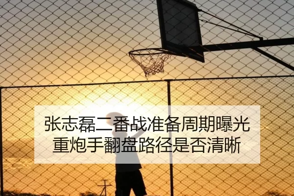 张志磊二番战准备周期曝光 重炮手翻盘路径是否清晰